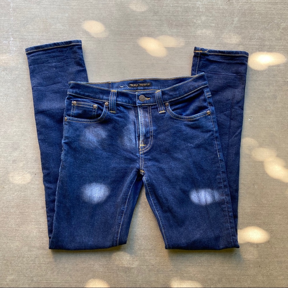 nudie “tube kelly” skinny straight leg jean, 30/32